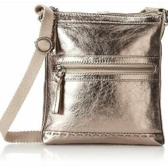The Sak Handbags - The Sak Pyrite Metallic Leather Crossbody Shoulder Bag 106594